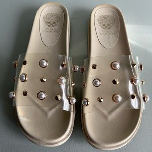 Vince Camuto Women's Pertilla Pearl Slide Sandal